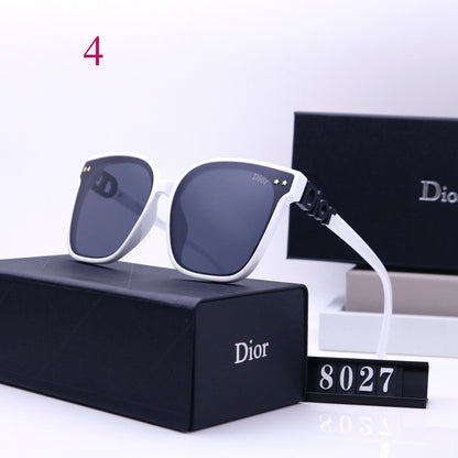 Oversized Square Sunglasses with Sculpted Upper Rims