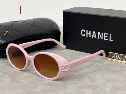 Small Oval Sunglasses with Rounded Browline