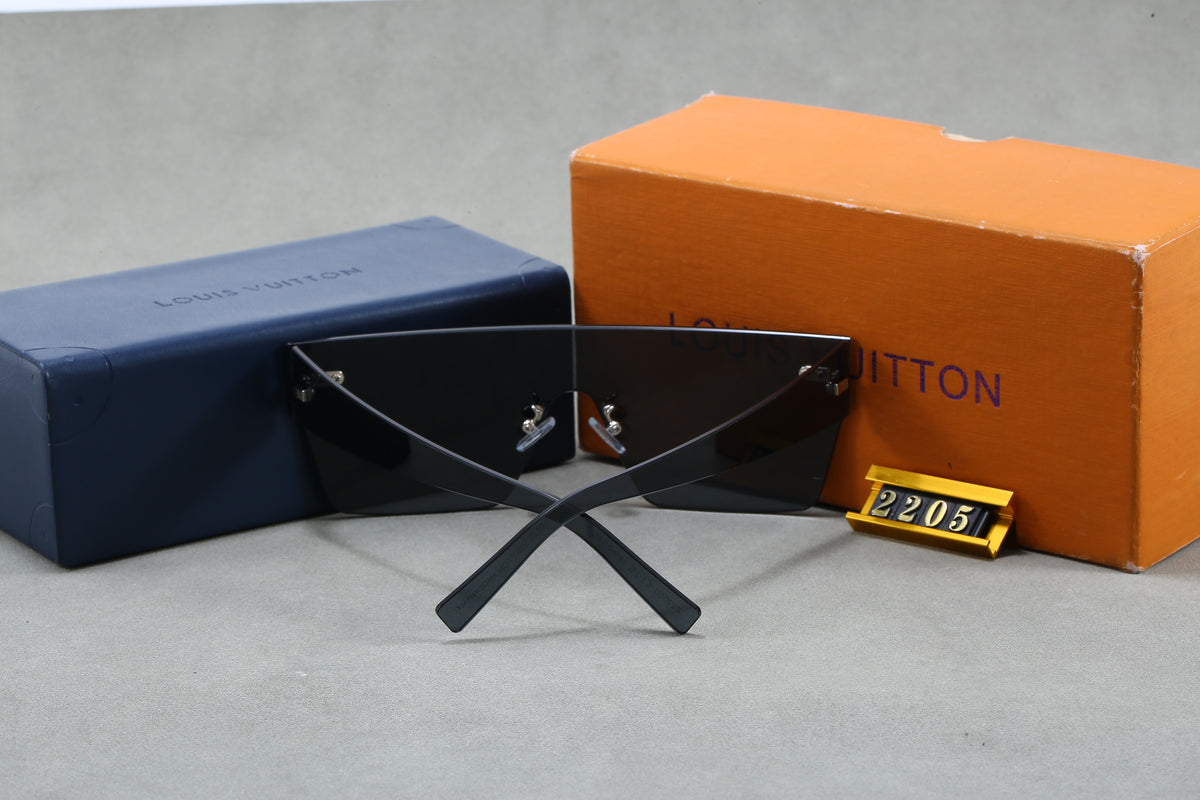 Monogram Shield Sunglasses with Rimless Lens