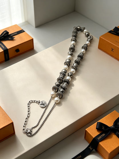Spike-Drop Chunky Chain Necklace