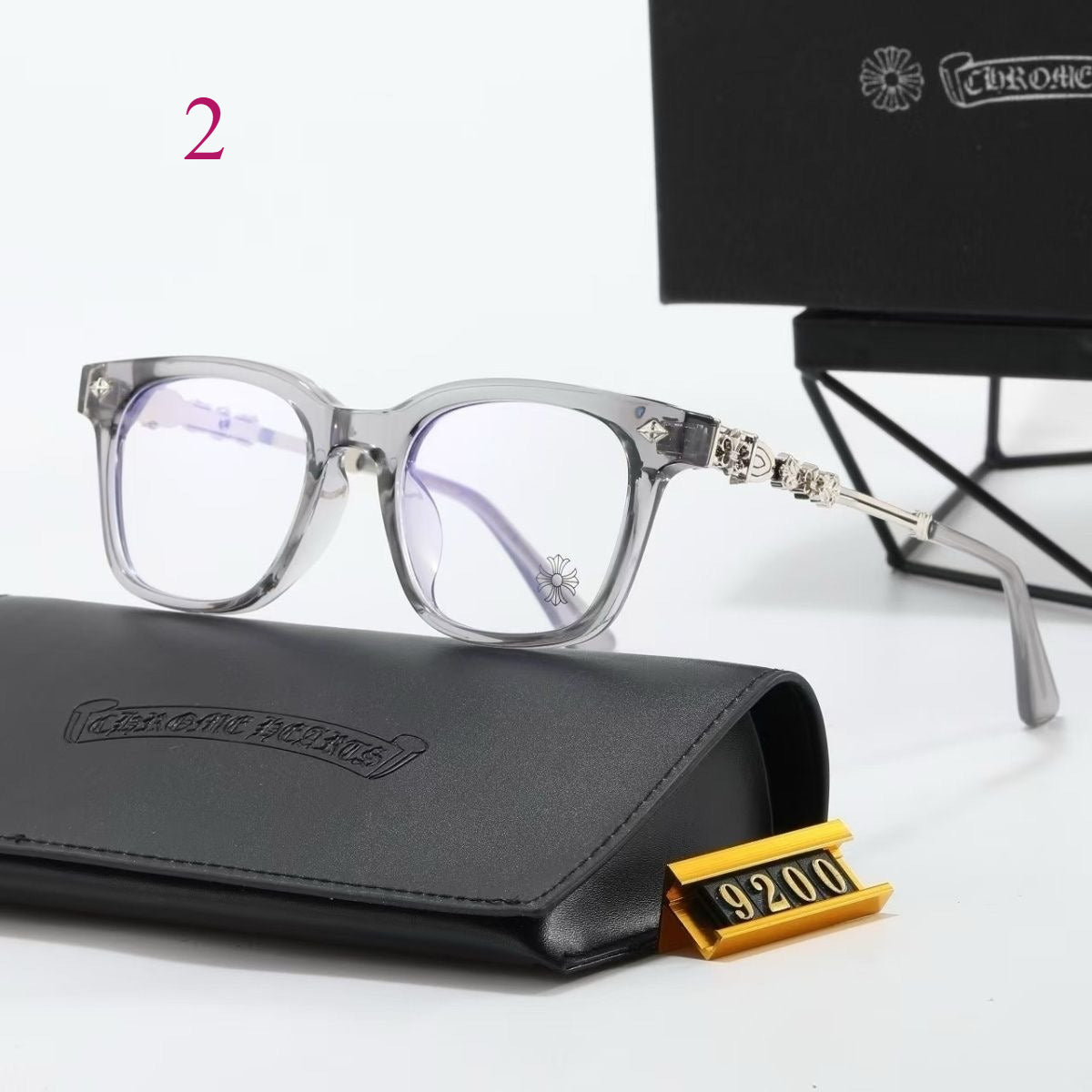Rounded Rectangle Clear-Lens Glasses
