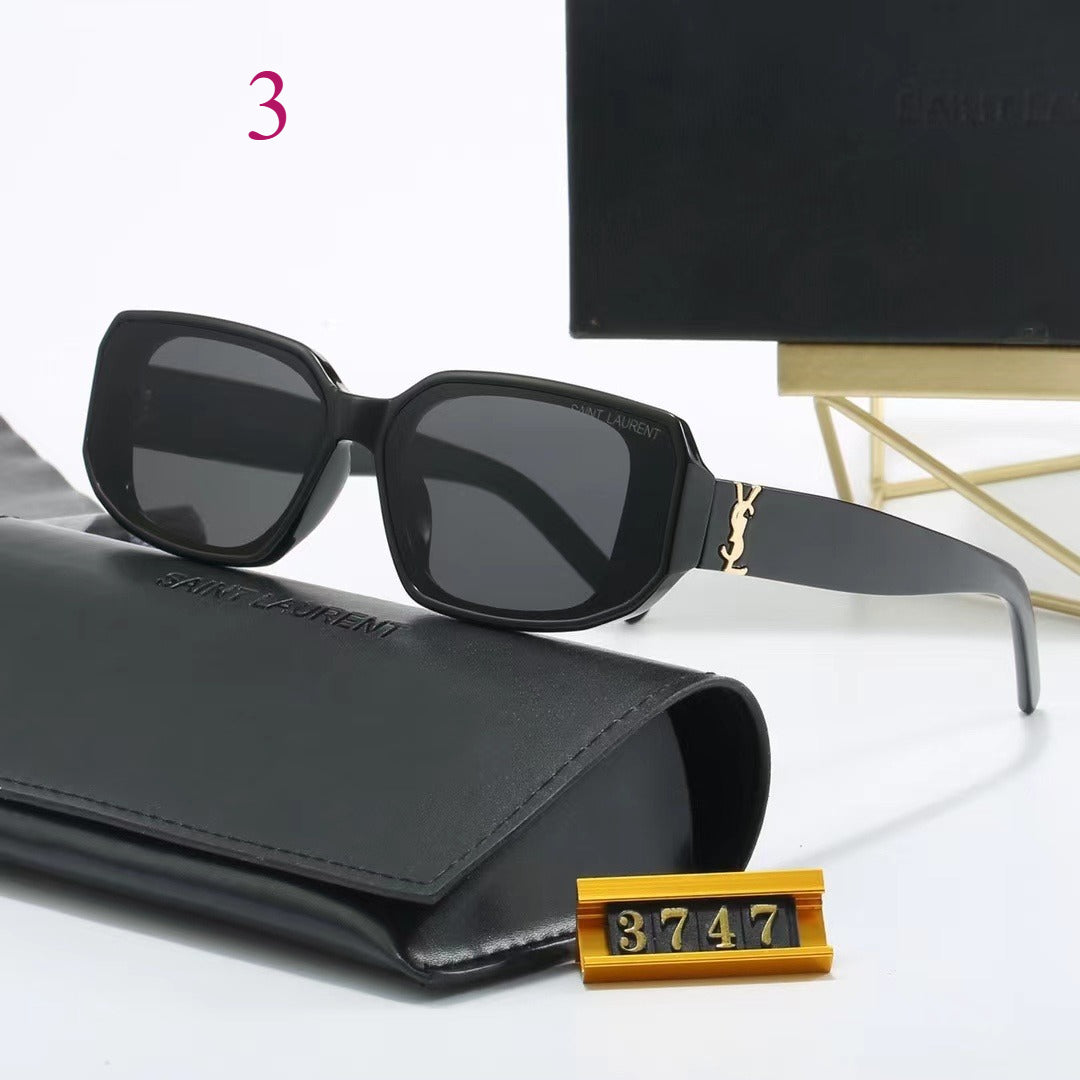 Rounded Rectangular Sunglasses with Thick Full Frames