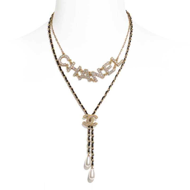 Layered Floral Necklace with Pearl-Look Tassels