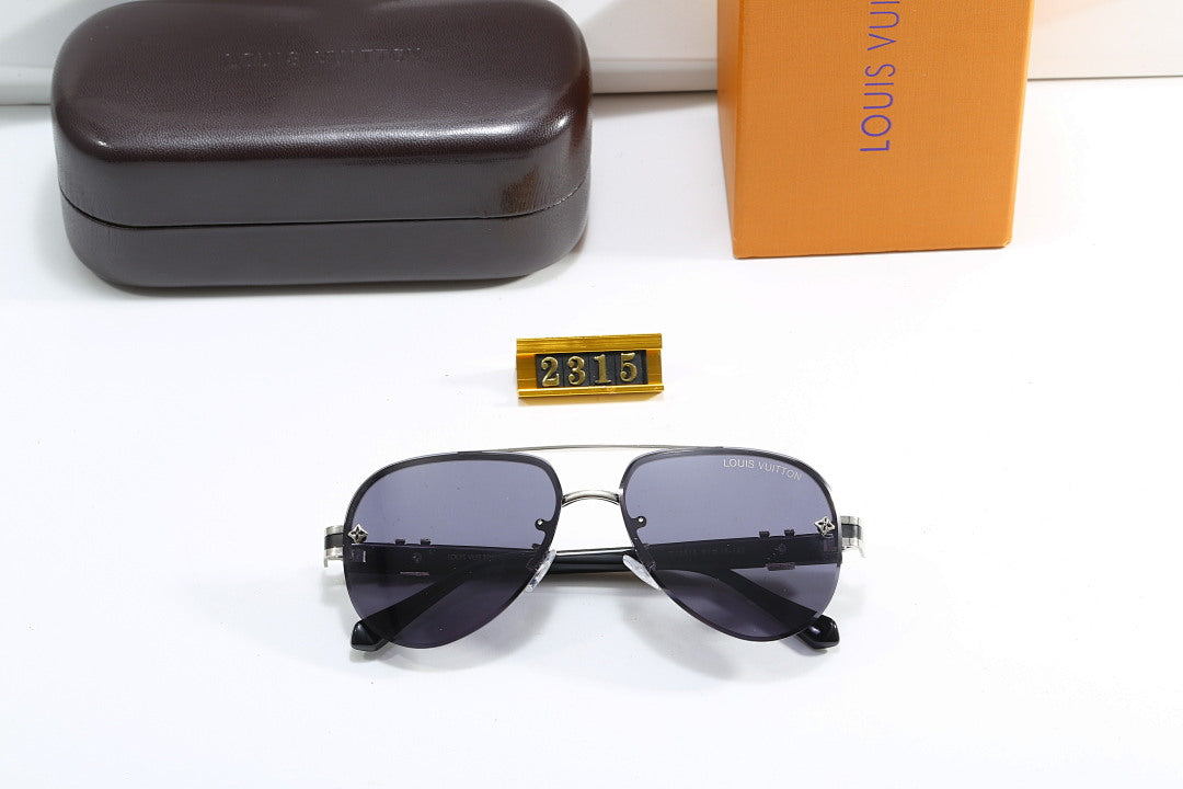 Navigator Sunglasses with Patterned Metal Temples