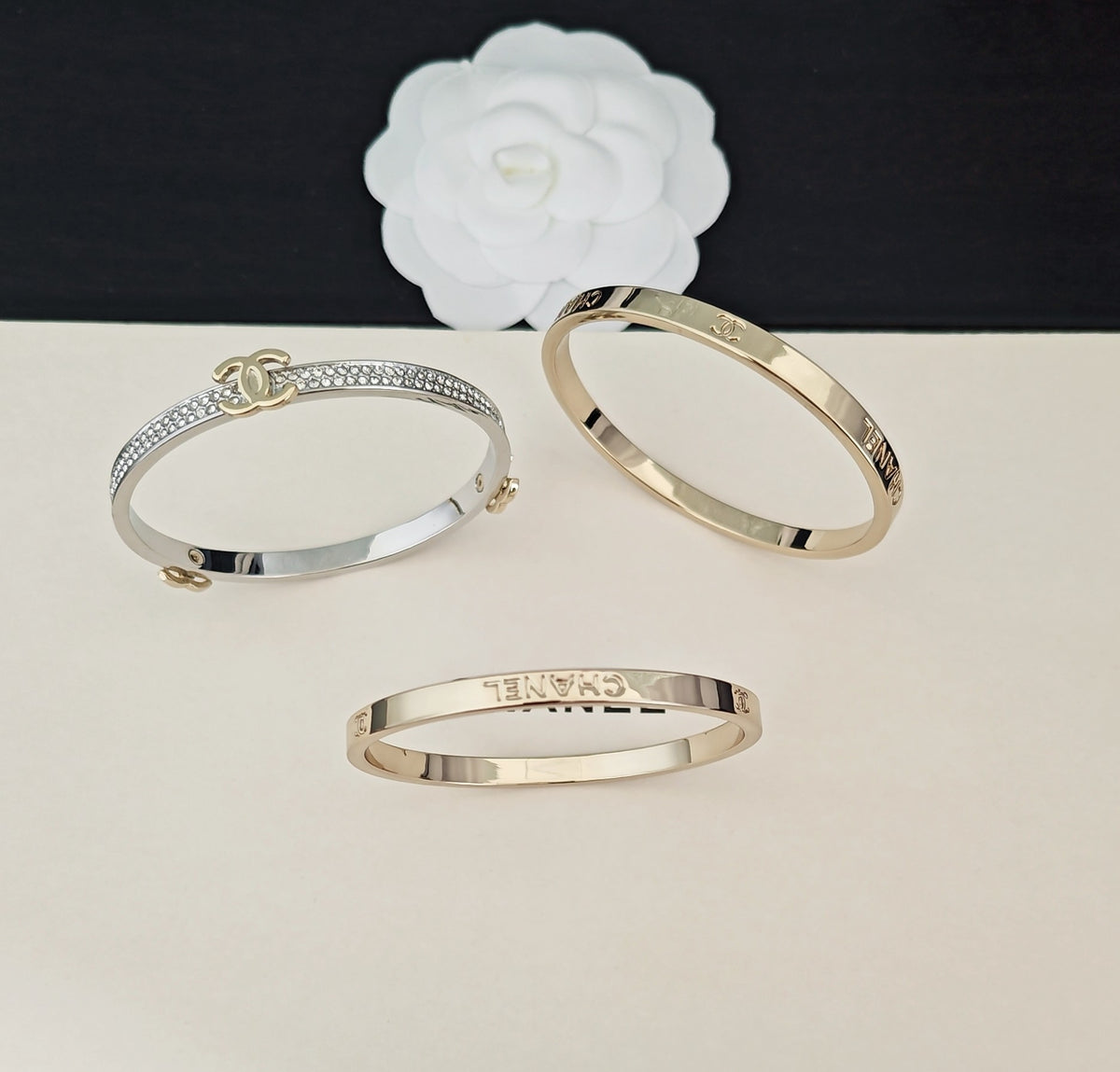 Triple-Band Pave Cuff Bracelet