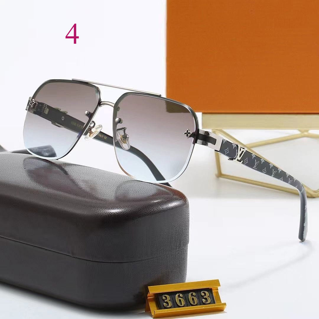Navigator Sunglasses with Patterned Metal Temples