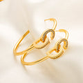 304 Stainless Steel Stone-Accent Curved Hook Earrings