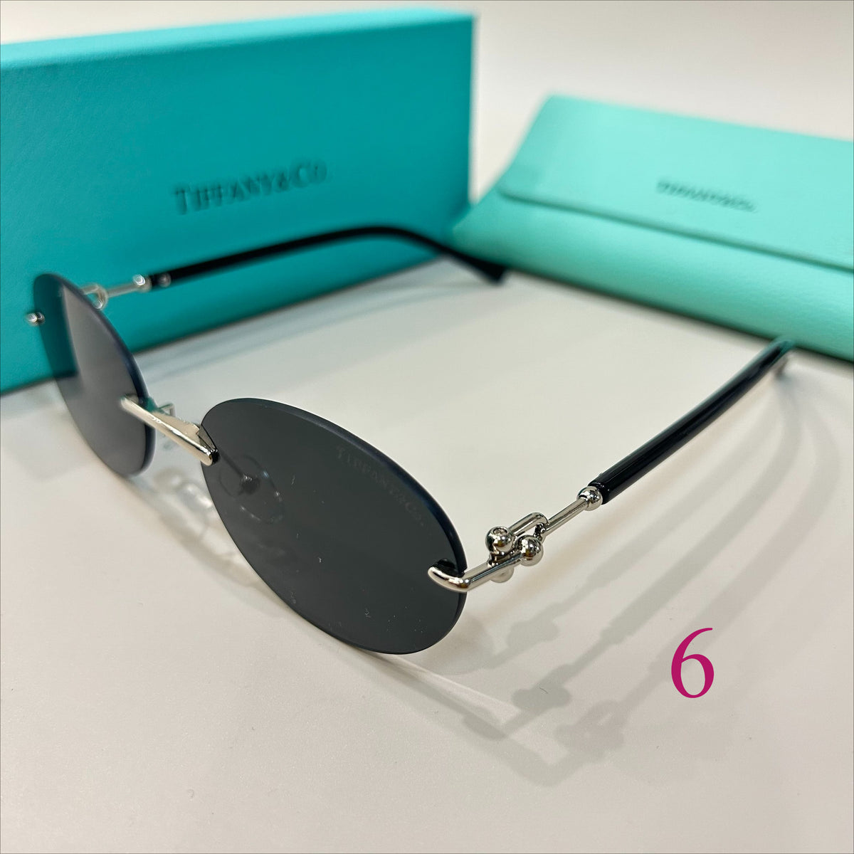 Rimless Aviator Sunglasses with Double Bridge