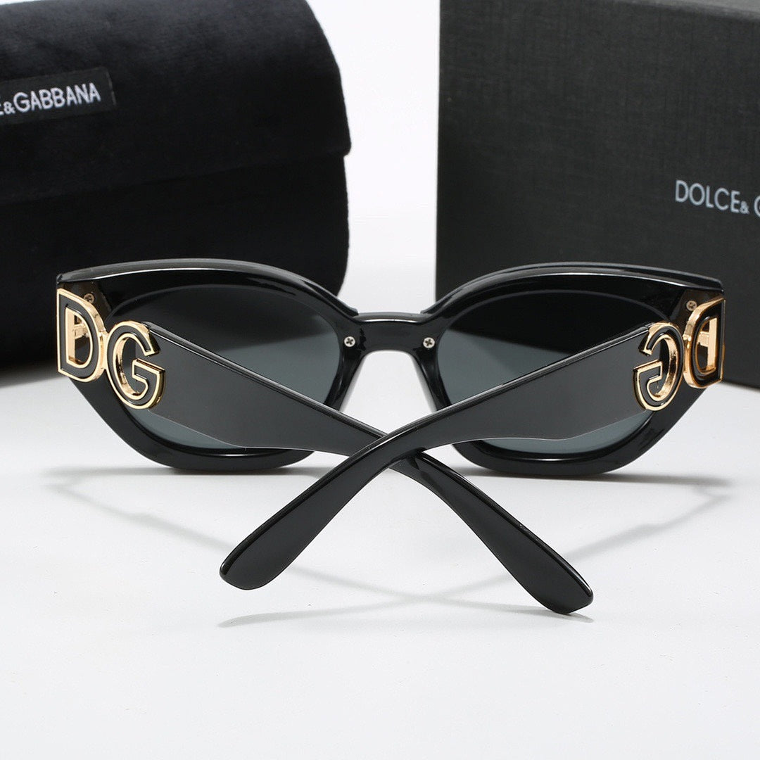Thick-Rim Rectangle Sunglasses with Rounded Edges