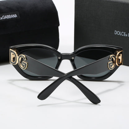 Thick-Rim Rectangle Sunglasses with Rounded Edges