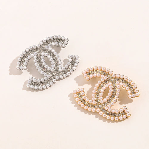 Alloy Stamped Real Gold Plated Brooch,Brooches Collection、CH*NEL Series