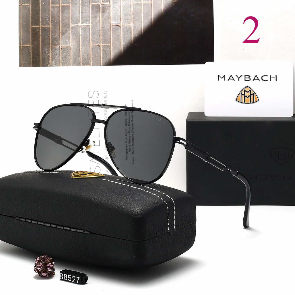 Metal Navigator Sunglasses with Double Bridge