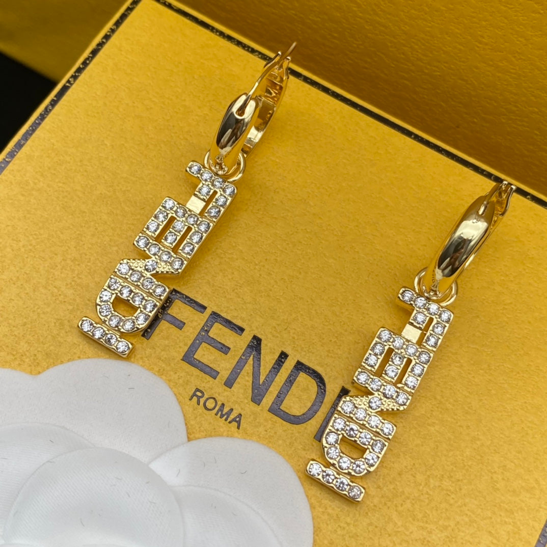 Pave Geometric Link Drop Earrings