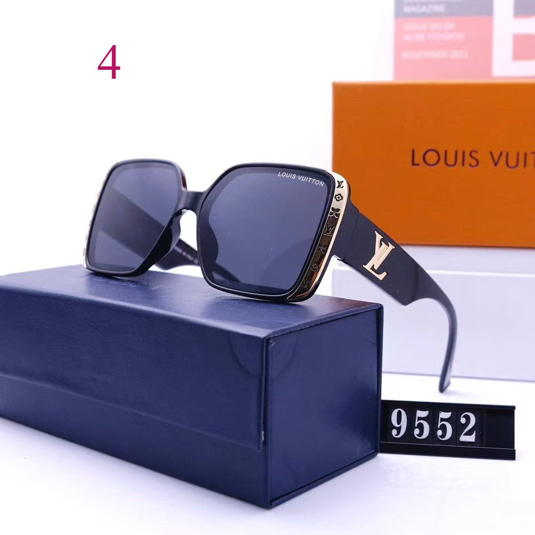 Oversized Rectangular Sunglasses with Studded Side Detail