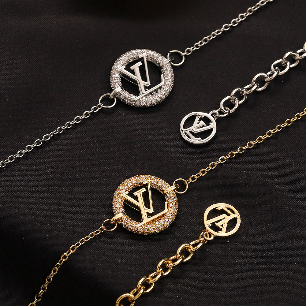 Kupfer Zirkonium Echt Vergoldet Ohrringe Armband Halskette Set