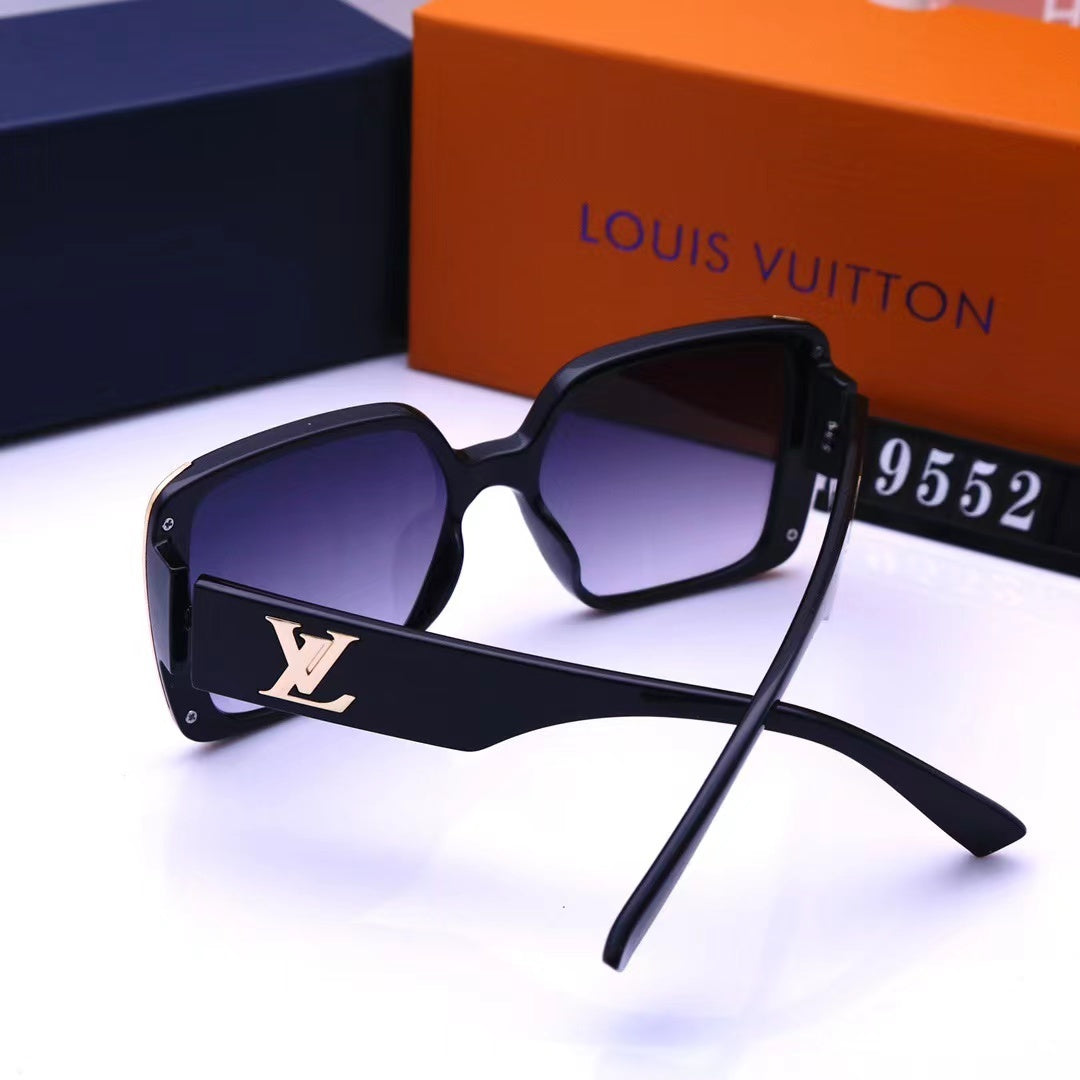 Oversized Rectangular Sunglasses with Studded Side Detail