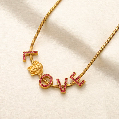 304 Stainless Steel Heart & Letter Charm Bracelet & Necklace - Individual or Set