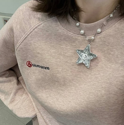 Faceted Bead Necklace with Star Pendant