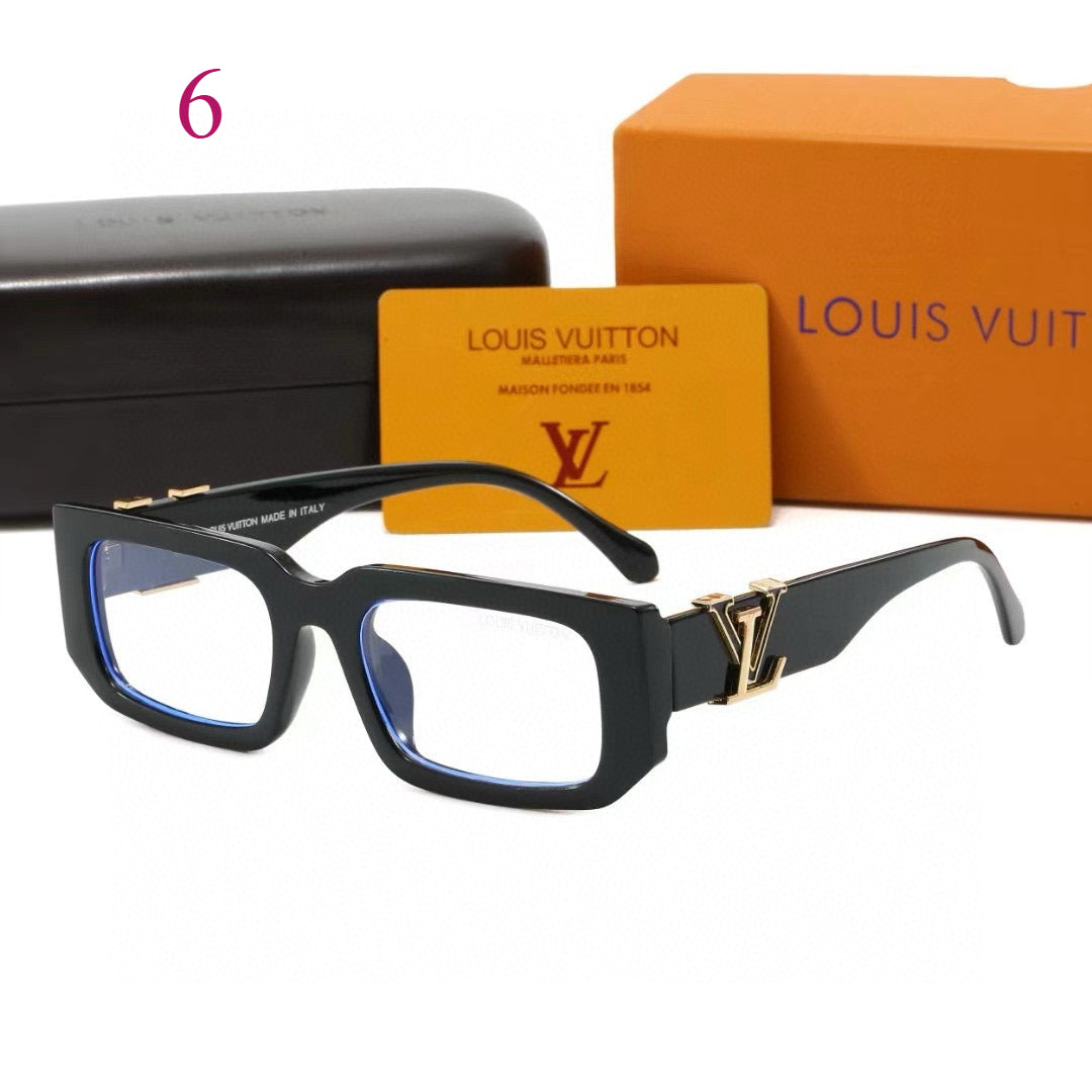 Chunky Rounded Rectangle Sunglasses with Monogram Temples