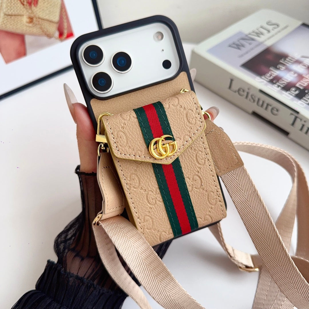 Fashion Aesthetic Shock Absorbing Protective Phone Case  GU*CI Series、Fashion Phone Case