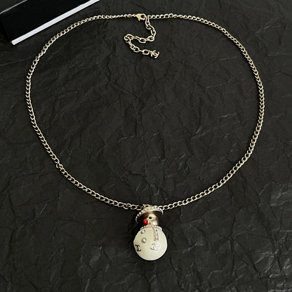Pearl-Look Teardrop Pendant Necklace