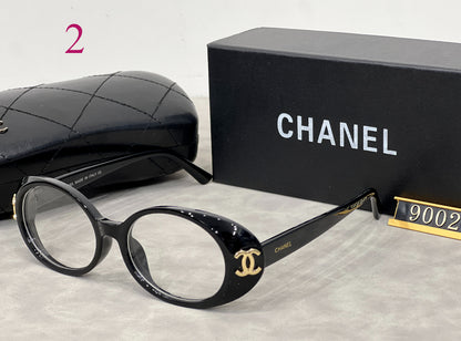 Small Oval Sunglasses with Rounded Browline