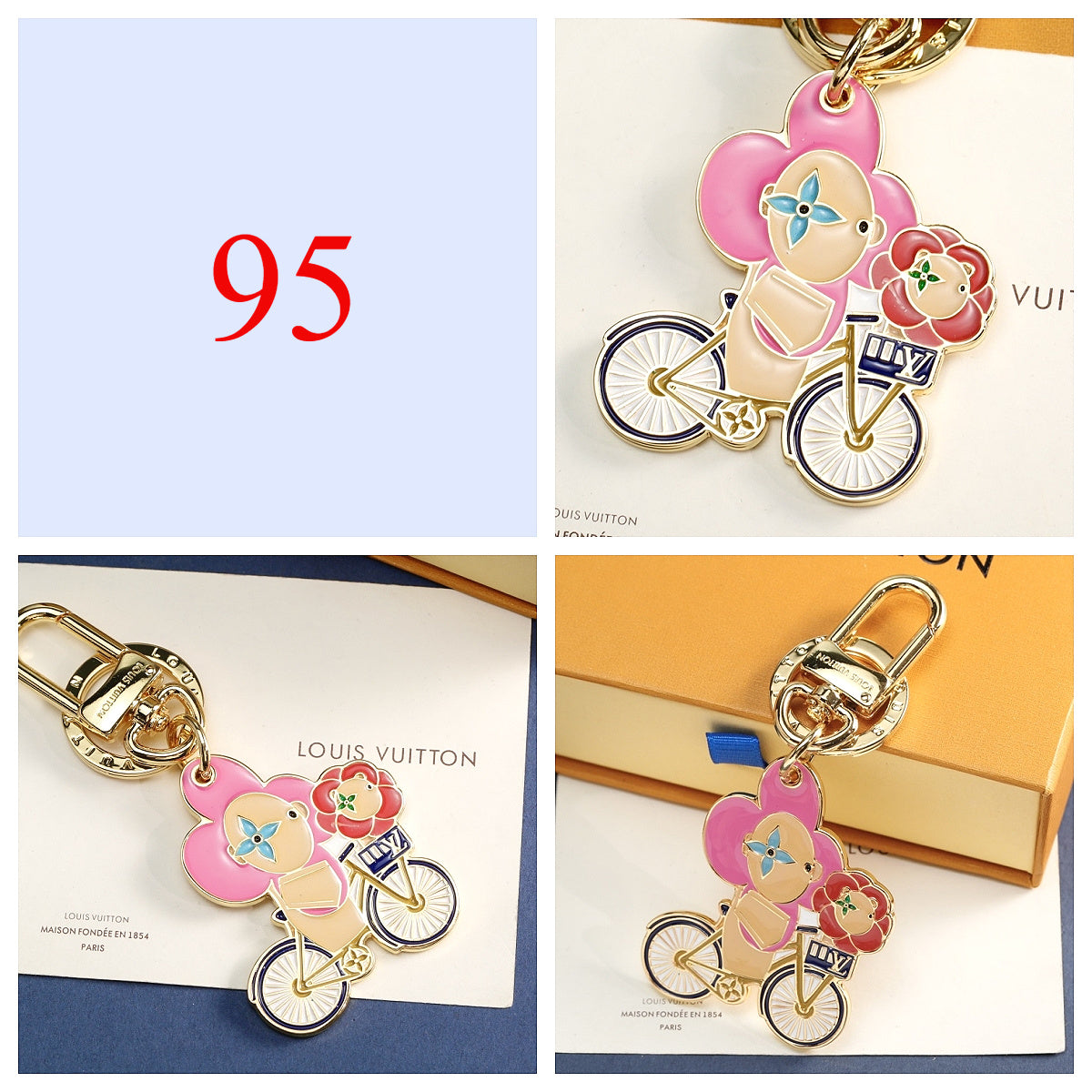 Premium Fashion Keychain Stylish Accessory、L*V Series、𝐊𝐞𝐲𝐜𝐡𝐚𝐢𝐧𝐬 & 𝐊𝐞𝐲 𝐑𝐢𝐧𝐠𝐬（𝐇）