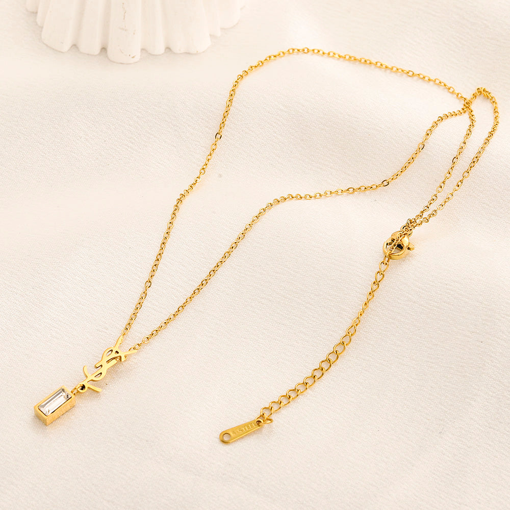 Set collana e orecchini in acciaio inossidabile 304