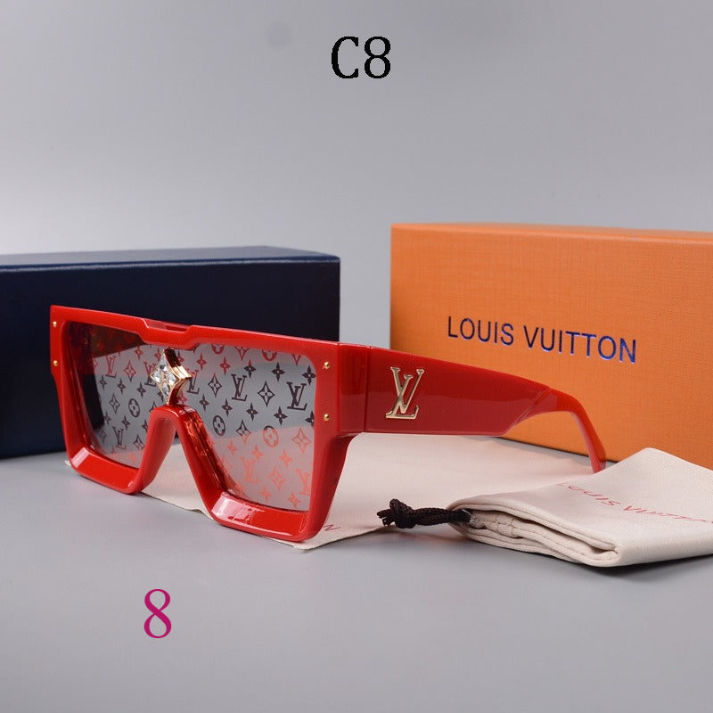 Flat-Top Square Sunglasses with Star Bridge Detail