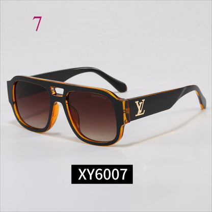 Rectangular Monogram-Temple Glasses - Clear and Tinted Lens Options