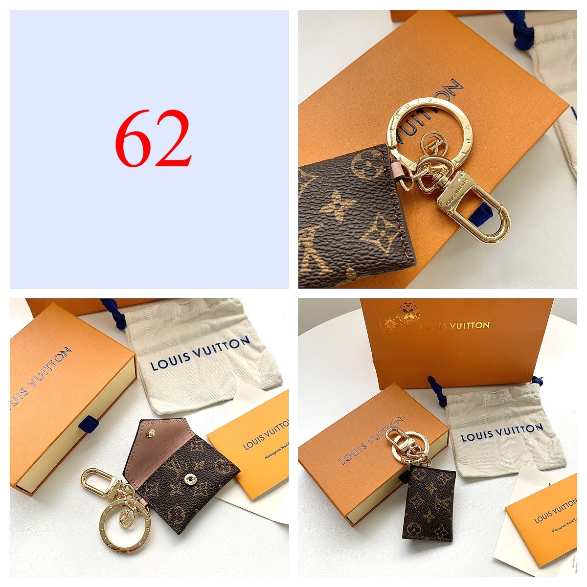 Premium Fashion Keychain Stylish Accessory、L*V Series、𝐊𝐞𝐲𝐜𝐡𝐚𝐢𝐧𝐬 & 𝐊𝐞𝐲 𝐑𝐢𝐧𝐠𝐬（𝐇）