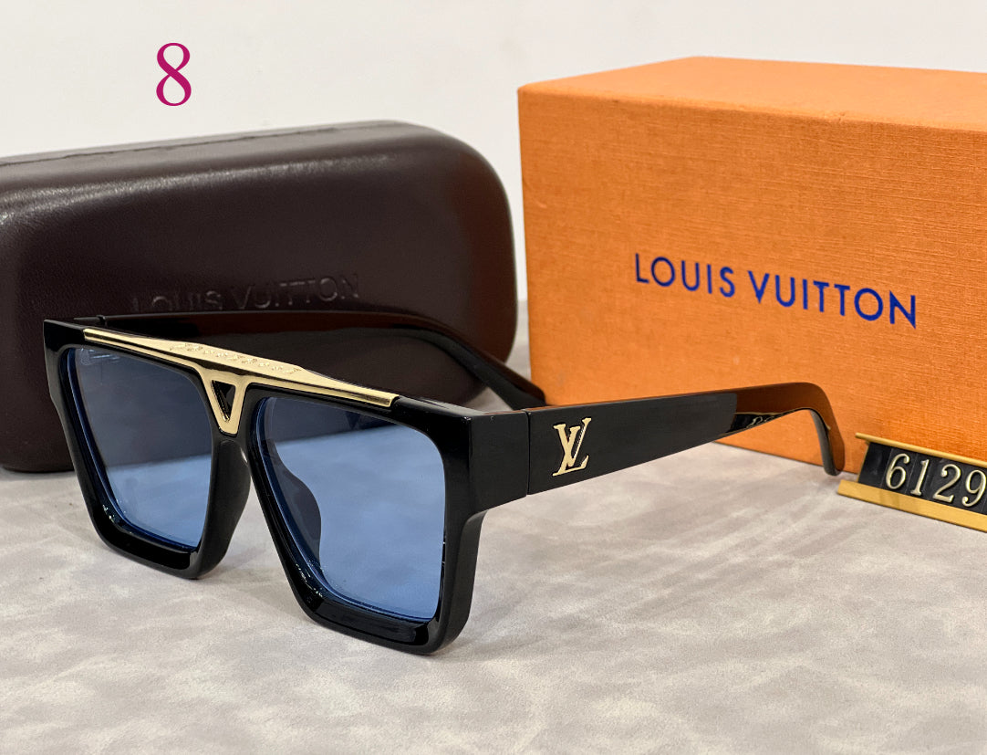 Bold Square Sunglasses with Metal Bridge Accent
