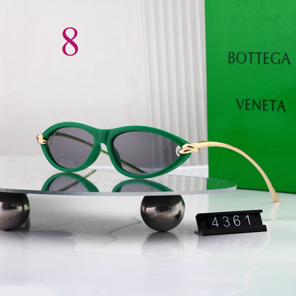 Slim Oval Sunglasses with Straight Temples