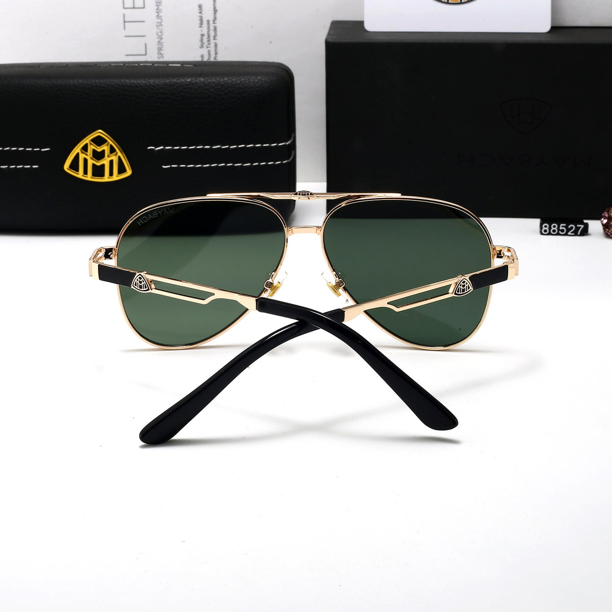 Metal Navigator Sunglasses with Double Bridge
