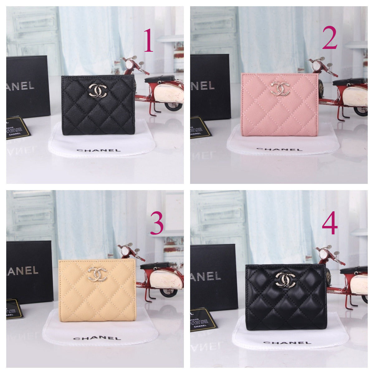Luxury‑Inspired Trendy Wallets 035  CH*NEL Series、Fashion Bags