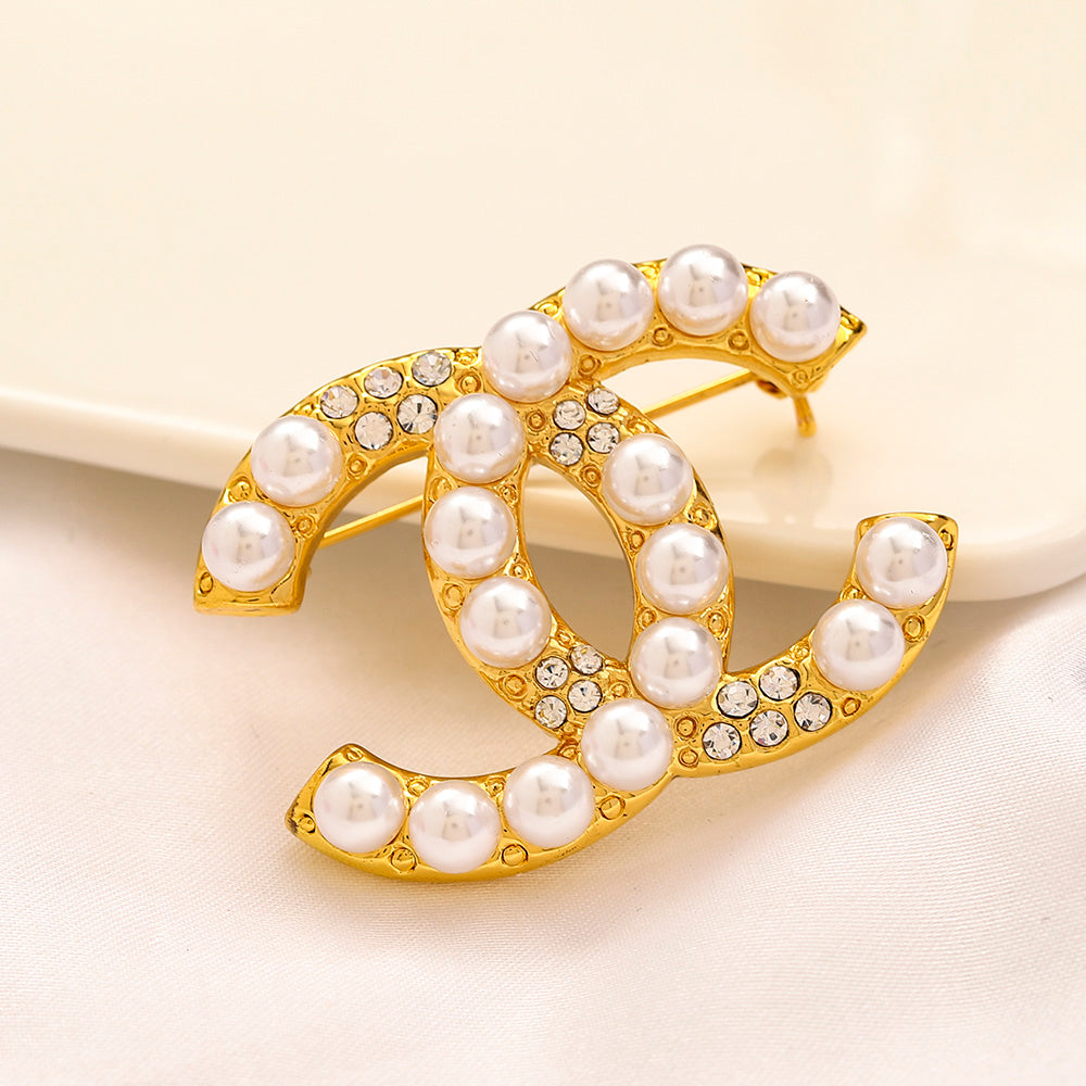 Alloy Steel Stamped Brooch,CH*NEL Series、Brooches Collection