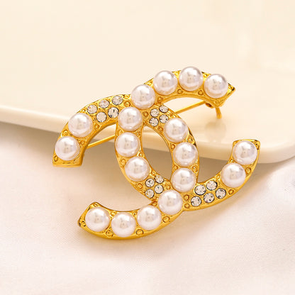Alloy Steel Stamped Brooch,CH*NEL Series、Brooches Collection