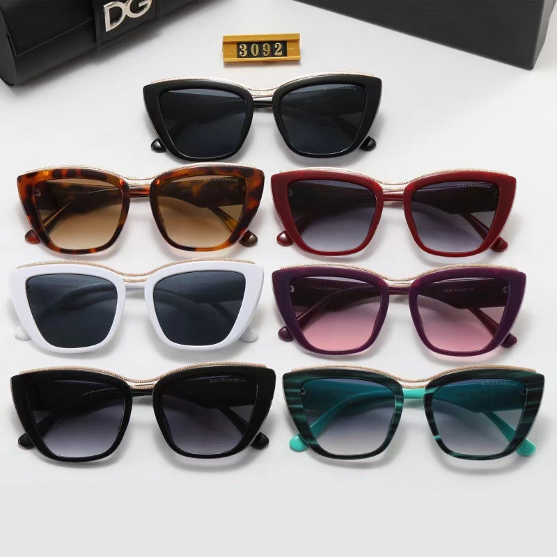 Winged Cat-Eye Sunglasses with Sculpted Corners