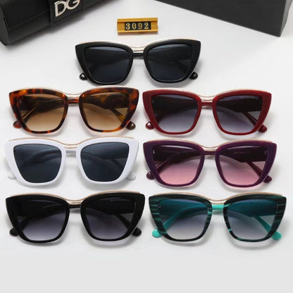 Winged Cat-Eye Sunglasses with Sculpted Corners
