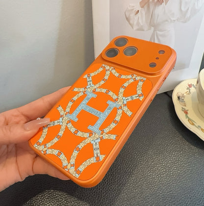 Fashion Aesthetic Shock Absorbing Protective Phone Case  He*mes Series、Fashion Phone Case
