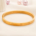 304 Stainless Steel Screw-Motif Band Bangle Bracelet