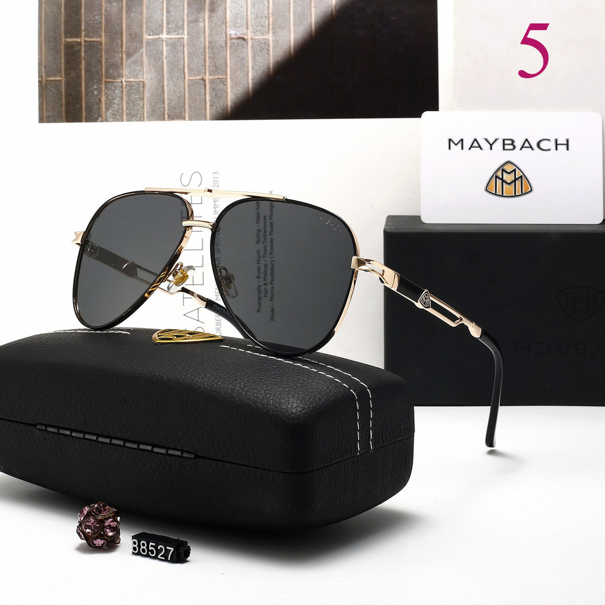 Metal Navigator Sunglasses with Double Bridge