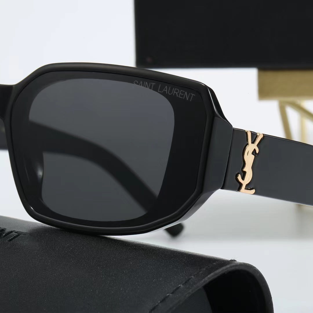 Rounded Rectangular Sunglasses with Thick Full Frames