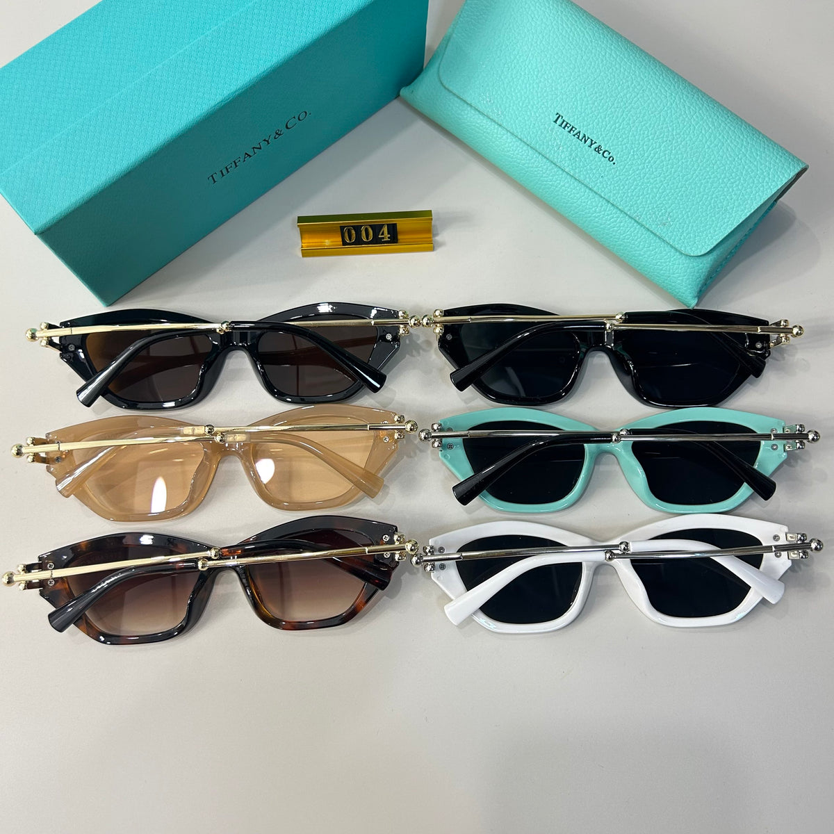 Narrow Cat-Eye Sunglasses with Swept Corners