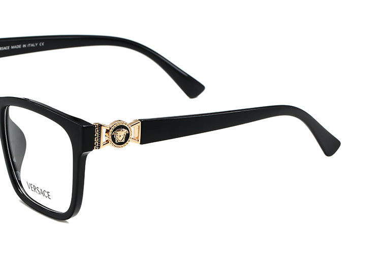 Square Clear-Lens Glasses with Decorative Hinges