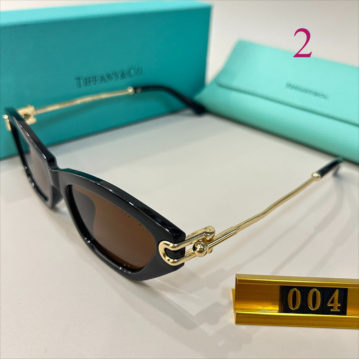 Narrow Cat-Eye Sunglasses with Swept Corners