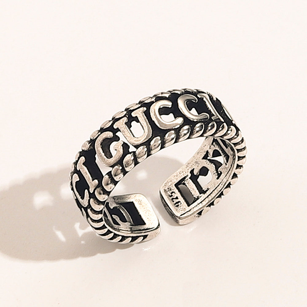 Copper Zirconium Real Gold Plated Ring,GU*CI Series、Rings Collection