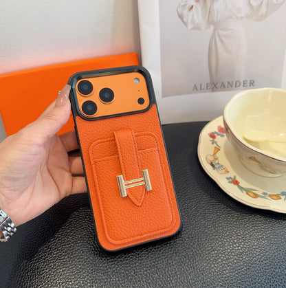 Fashion Aesthetic Shock Absorbing Protective Phone Case  He*mes Series、Fashion Phone Case