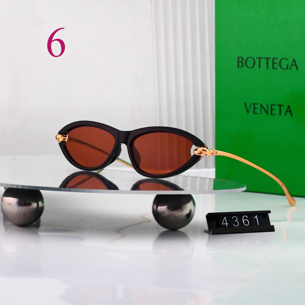 Slim Oval Sunglasses with Straight Temples