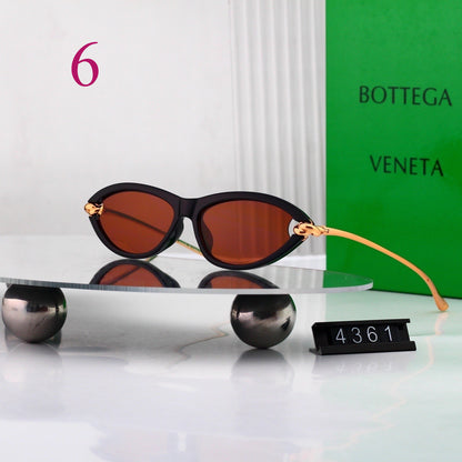 Slim Oval Sunglasses with Straight Temples